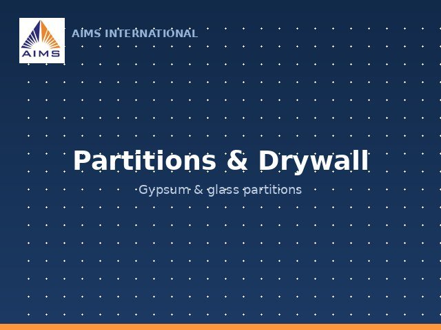 Partitions & Drywall