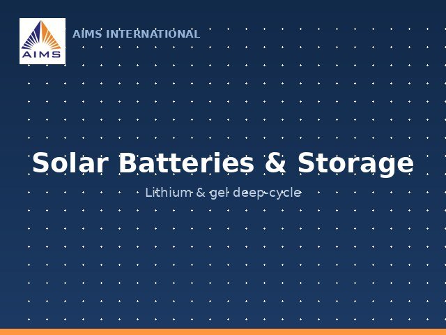 Solar Batteries & Storage