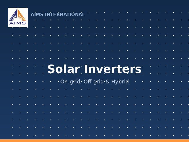 Solar Inverters